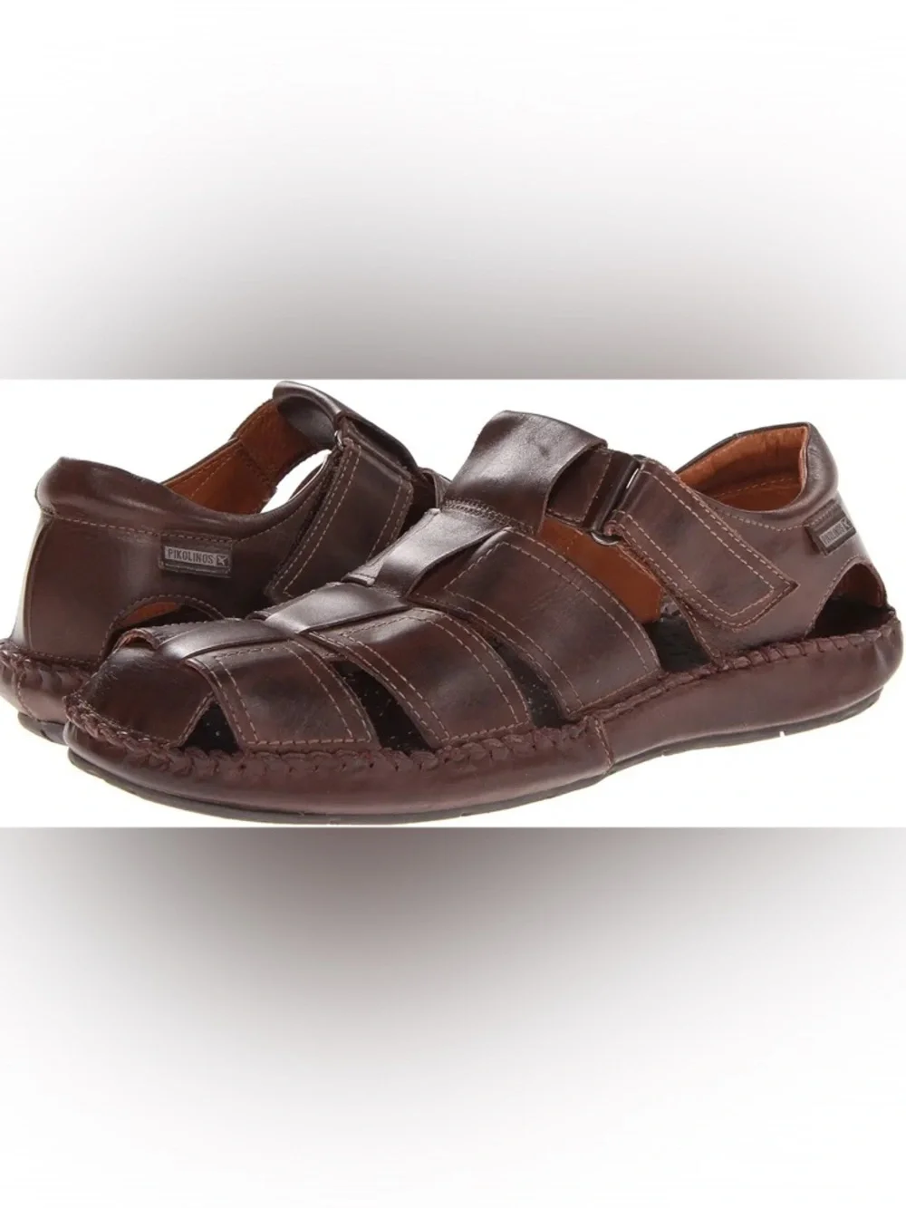 Pikolinos Men's Brown Leather Fisherman Tarifa Sandal in Olmo